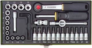 Sada nástrčných kľúčov a bitov Proxxon 1/4 36-dielna 23080