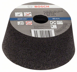 Bosch Kónická brúsna miska - na kovy/liatinu 90 mm, 110 mm, 55 mm, 24 1ks 1608600232