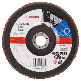 Bosch Fibrový brúsny kotúč X571, Best for Metal D = 180 mm; G = 40, uhlový 1ks 2608606737