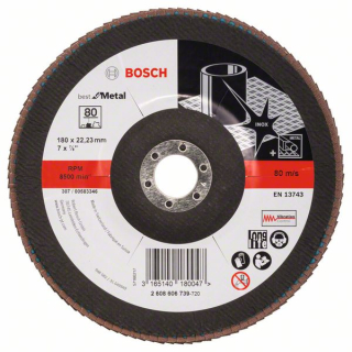 Bosch Fibrový brúsny kotúč X571, Best for Metal D = 180 mm; G = 80, uhlový 1ks 2608606739