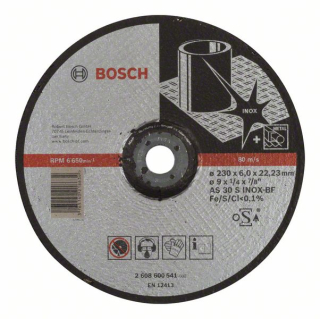 Bosch Obrusovací kotúč s prelisom Expert for Inox AS 30 S INOX BF, 230 mm, 6,0 mm 1ks 2608600541