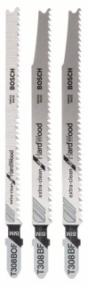 Bosch 3-dielna súprava pílových listov do priamočiarych píl T 308 BF (2x); T 308 BOF 3ks 2607010593