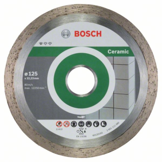 Bosch Diamantový rezací kotúč Standard for Ceramic 125 x 22,23 x 1,6 x 7 mm 10ks 2608603232