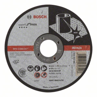 Bosch Rovný rezací kotúč Expert for Inox AS 30 S INOX BF, 115 mm, 3,0 mm 1ks 2608603408