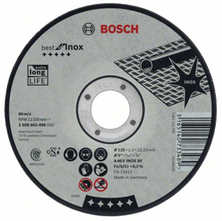 Bosch Rovný rezací kotúč Best for Inox A 30 V INOX BF, 115 mm, 2,5 mm 1ks 2608603502