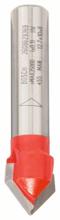 Bosch Frézy na drážky tvaru V 8 mm, D 12,7 mm, L 10 mm, G 44,5 mm, 90° 1ks 2608629369