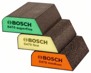 Bosch 3-dielna súprava brúsnych špongií 69 × 97 × 26 mm, M, F, SF 3ks 2609256F15