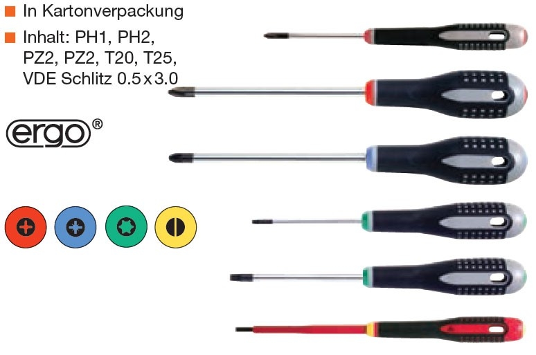 Sada skrutkovačov Bahco BE-9871 plochý + PH + PZ + torx