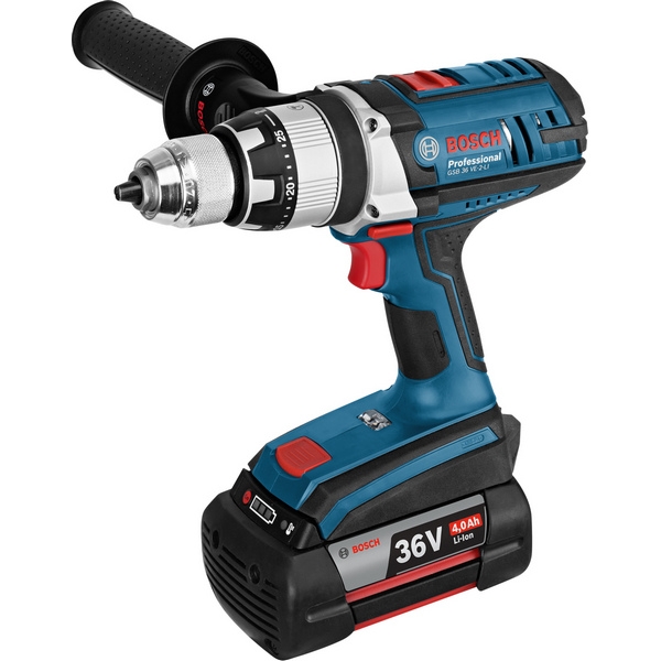 Aku príklepový vŕtací skrutkovač Bosch GSB 36 VE-2-LI L-Boxx 06019C1100