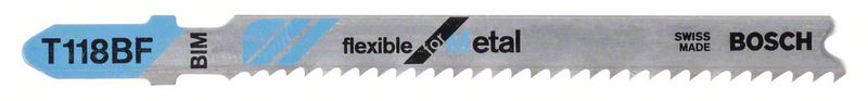 Bosch Pílový list do priamočiarej píly T 118 BF Flexible for Metal 100ks 2608634586