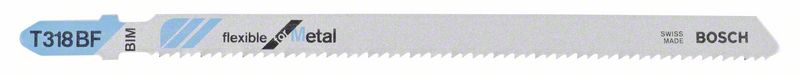 Bosch Pílový list do priamočiarej píly T 318 BF Flexible for Metal 5ks 2608634242