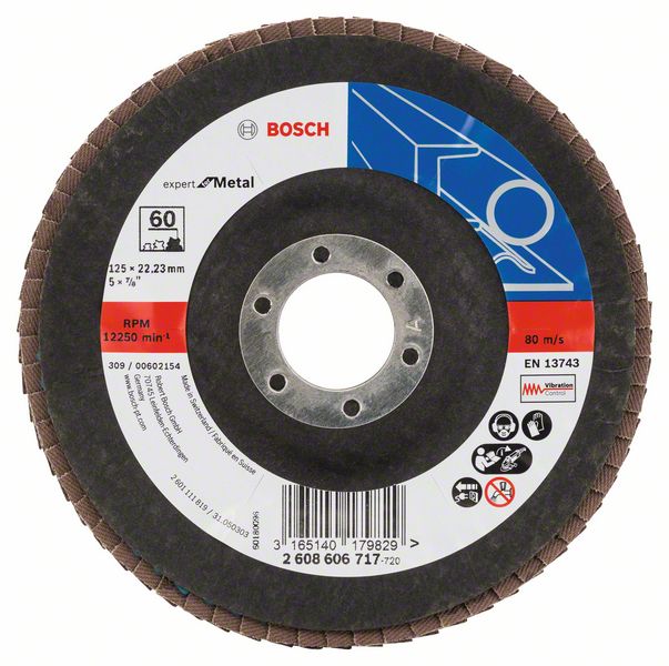 Bosch Fibrový brúsny kotúč X551, Expert for Metal D = 125 mm; G = 60, uhlový 1ks 2608606717