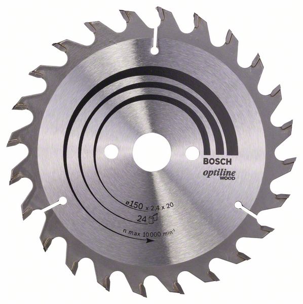 Bosch Pílový kotúč Optiline Wood 150 x 20/16 x 2,4 mm, 24 1ks 2608640592