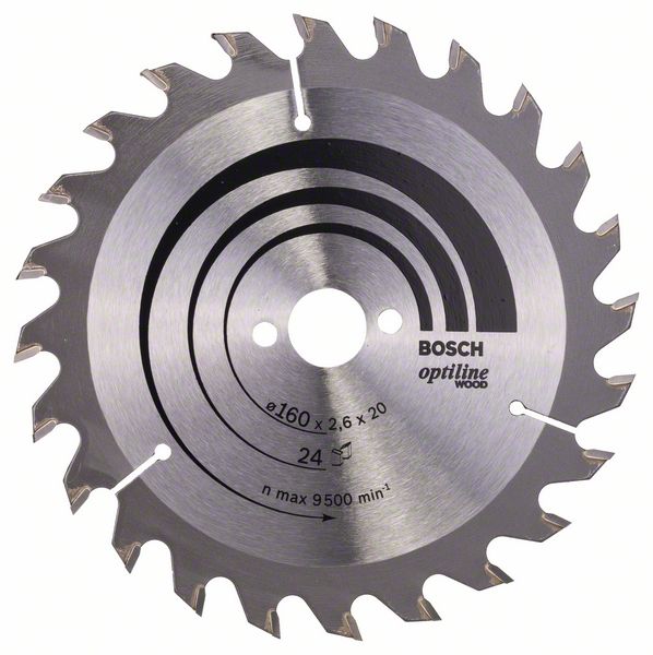 Bosch Pílový kotúč Optiline Wood 160 x 20/16 x 2,6 mm, 24 1ks 2608640596