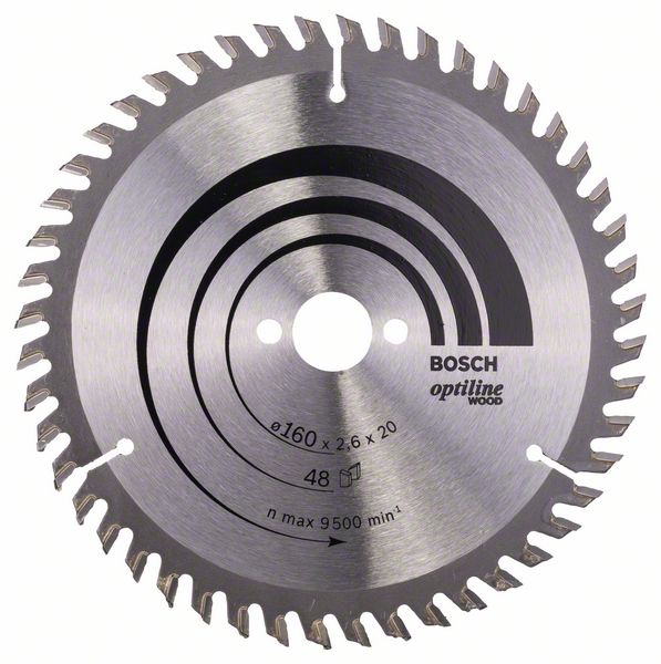 Bosch Pílový kotúč Optiline Wood 160 x 20/16 x 2,6 mm, 48 1ks 2608640732