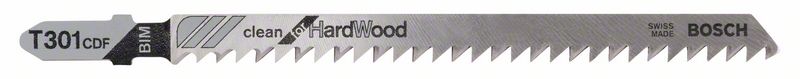 Bosch Pílový list do priamočiarych píl T 301 CDF Clean for Hard Wood 3ks 2608636228