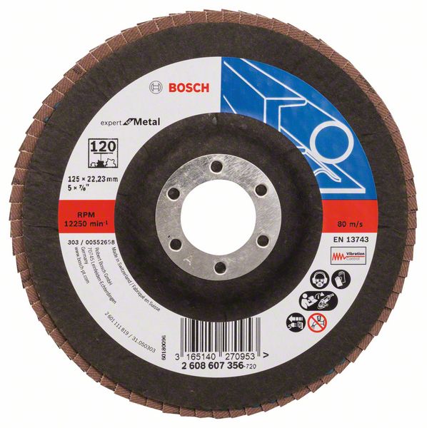 Bosch Fibrový brúsny kotúč X551, Expert for Metal D = 125 mm; G = 120, uhlový 1ks 2608607356