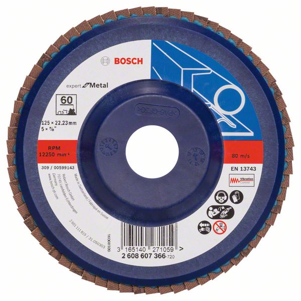 Bosch Fibrový brúsny kotúč X551, Expert for Metal D = 125 mm; G = 60, priamy 1ks 2608607366