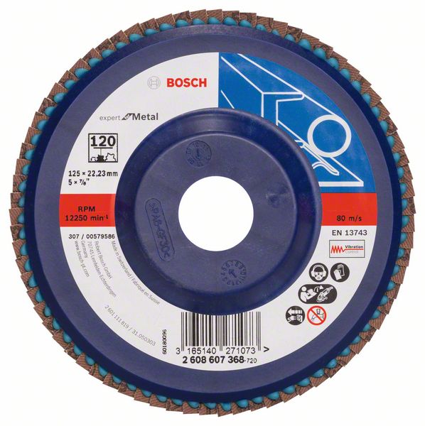 Bosch Fibrový brúsny kotúč X551, Expert for Metal D = 125 mm; G = 120, priamy 1ks 2608607368