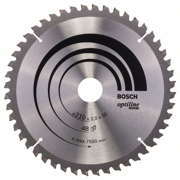 Bosch Pílový kotúč Optiline Wood 210 x 30 x 2,0 mm, 48 1ks 2608640430