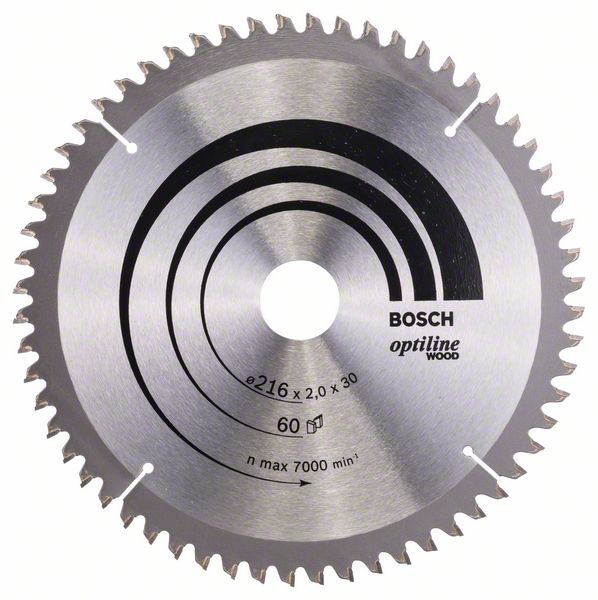 Bosch Pílový kotúč Optiline Wood 216 x 30 x 2,0 mm, 60 1ks 2608640433
