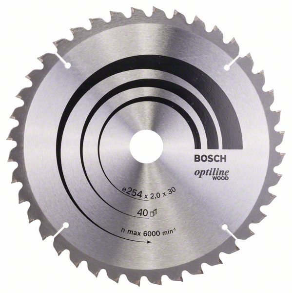 Bosch Pílový kotúč Optiline Wood 254 x 30 x 2,0 mm, 40 1ks 2608640435