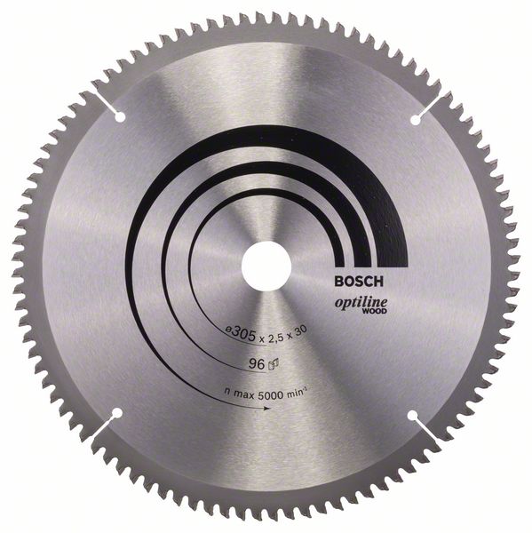 Bosch Pílový kotúč Optiline Wood 305 x 30 x 2,5 mm, 96 1ks 2608640442