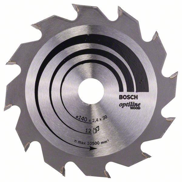 Bosch Pílový kotúč Optiline Wood 140 x 20/12,7 x 2,4 mm, 12 1ks 2608641168
