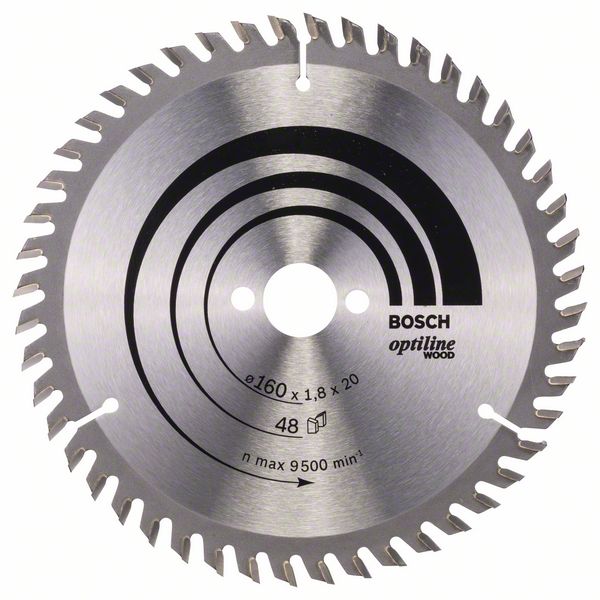 Bosch Pílový kotúč Optiline Wood 160 x 20/16 x 1,8 mm, 48 1ks 2608641172