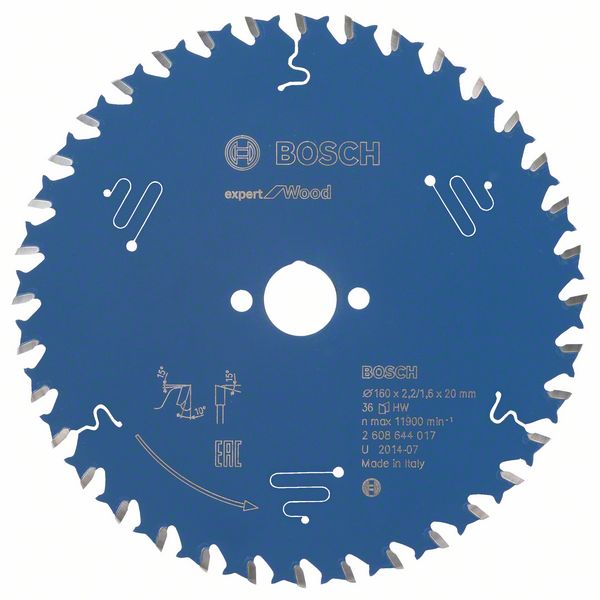 Bosch Pílový kotúč Expert for Wood 160 x 20 x 2,2 mm, 36 1ks 2608644017