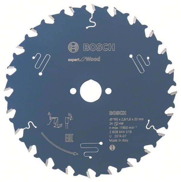 Bosch Pílový kotúč Expert for Wood 160 x 20 x 2,6 mm, 24 1ks 2608644019