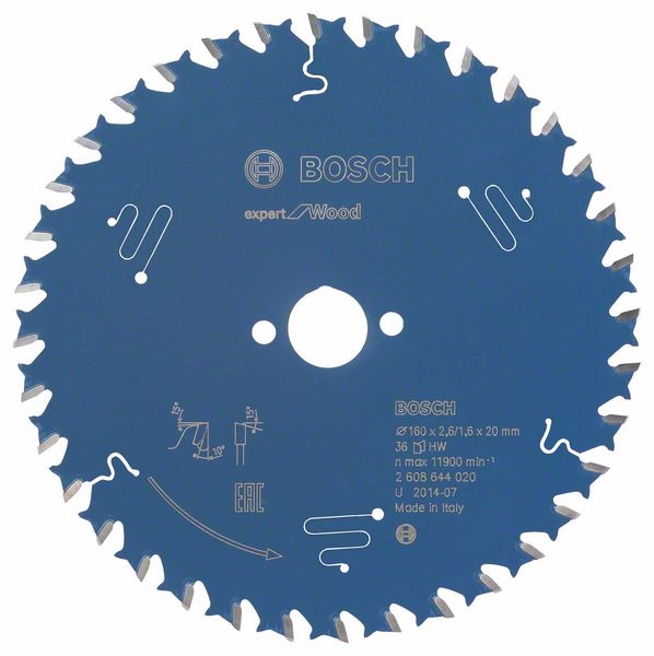 Bosch Pílový kotúč Expert for Wood 160 x 20 x 2,6 mm, 36 1ks 2608644020