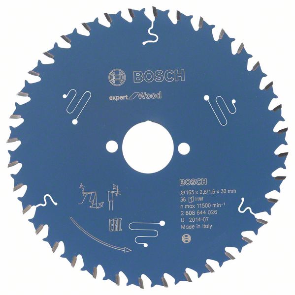 Bosch Pílový kotúč Expert for Wood 165 x 30 x 2,6 mm, 36 1ks 2608644026