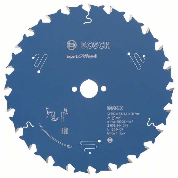 Bosch Pílový kotúč Expert for Wood 190 x 20 x 2,6 mm, 24 1ks 2608644044