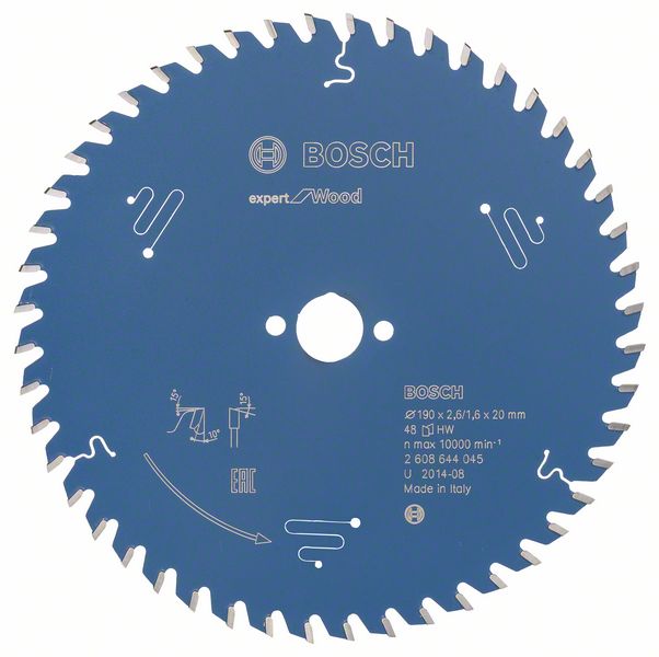 Bosch Pílový kotúč Expert for Wood 190 x 20 x 2,6 mm, 48 1ks 2608644045
