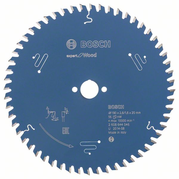 Bosch Pílový kotúč Expert for Wood 190 x 20 x 2,6 mm, 56 1ks 2608644046