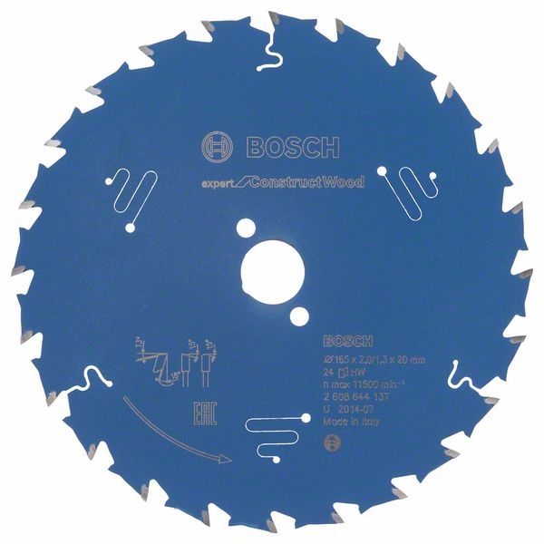 Bosch Pílový kotúč Expert for Construct Wood 165 x 20 x 2,0 mm, 24 1ks 2608644137