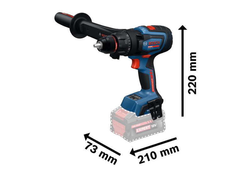 Bosch EXPERT Aku príklepový vŕtací skrutkovač EXSB18V-150 L-Boxx (1x5,5Ah + 2x8Ah) 06019R3202