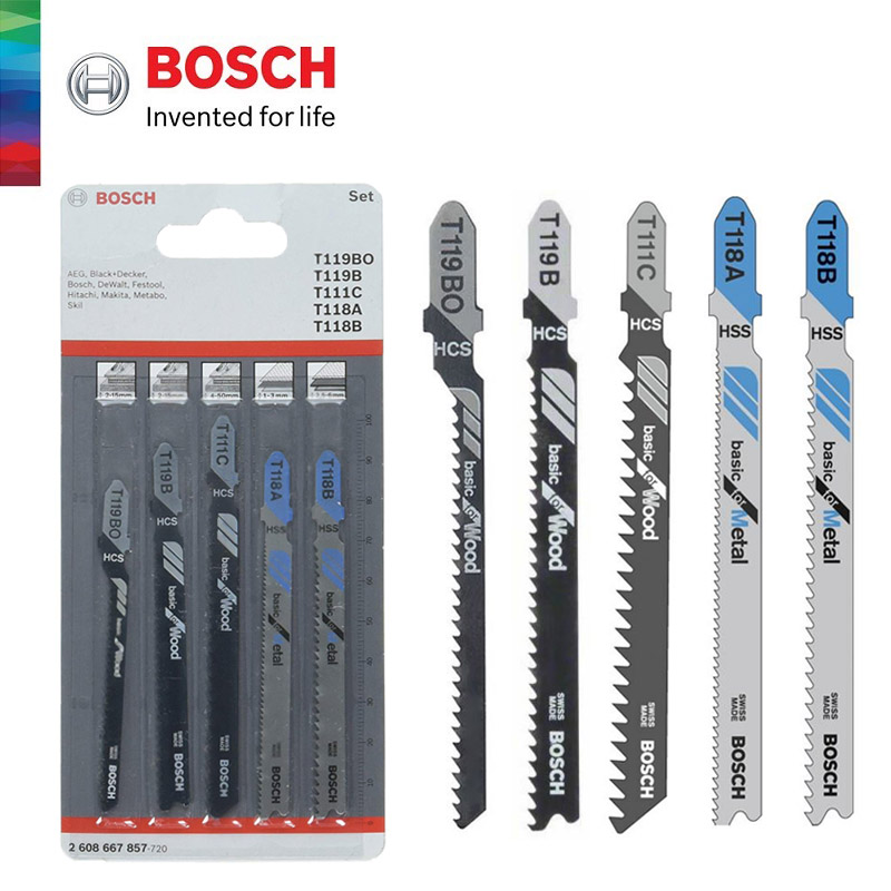 Bosch 5-dielna súprava pílových listov do priamočiarej píly, Wood and Metal Basic T 119 BO; T 119 B; T 11 C; T 118 A; T 118 B 5ks 2608667857