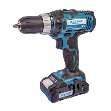 Aku vŕtací skrutkovač XTLine 18V (2x2,0Ah) XT102770