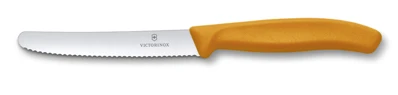 Kuchynský nôž Victorinox SwissClassic zubkovaná čepeľ 11cm 6.7836.L119 oranžový