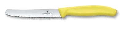 Kuchynský nôž Victorinox SwissClassic zubkovaná čepeľ 11cm 6.7836.L118 žltý