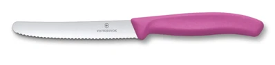 Kuchynský nôž Victorinox SwissClassic zubkovaná čepeľ 11cm 6.7836.L115 ružový