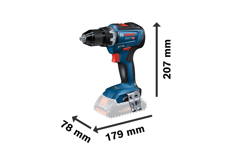 Bosch PRO Aku vŕtací skrutkovač GSR 18V-55 (bez aku) 06019H5202