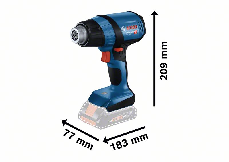 Aku teplovzdušná pištoľ Bosch GHG 18V-50 (bez aku) 06012A6500