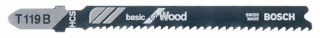 Bosch Pílový list do priamočiarych píl T 119 B Basic for Wood 3ks 2608630878