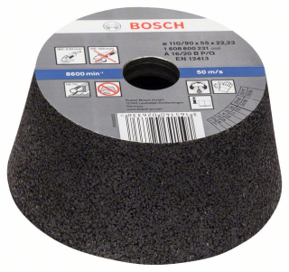 Bosch Kónická brúsna miska - na kovy/liatinu 90 mm, 110 mm, 55 mm, 16 1ks 1608600231