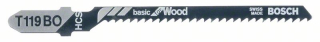 Bosch Pílový list do priamočiarych píl T 119 BO Basic for Wood 3ks 2608637788