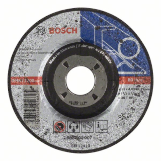Bosch Obrusovací kotúč s prelisom Expert for Metal A 30 T BF, 115 mm, 4,0 mm 1ks 2608600007