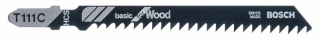 Bosch Pílový list do priamočiarych píl T 111 C Basic for Wood 100ks 2608637878
